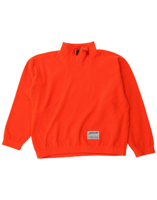 Gymnasium Mens Zip Neck Fleece Jumper XL Orange Polyester