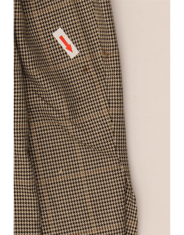 Jaqueta blazer masculina de 2 botões Marks & Spencer Reino Unido 40 médio marrom houndstooth