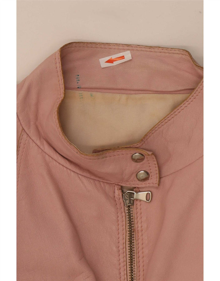 Jaqueta feminina de couro Racer Wanted IT 48 XL rosa