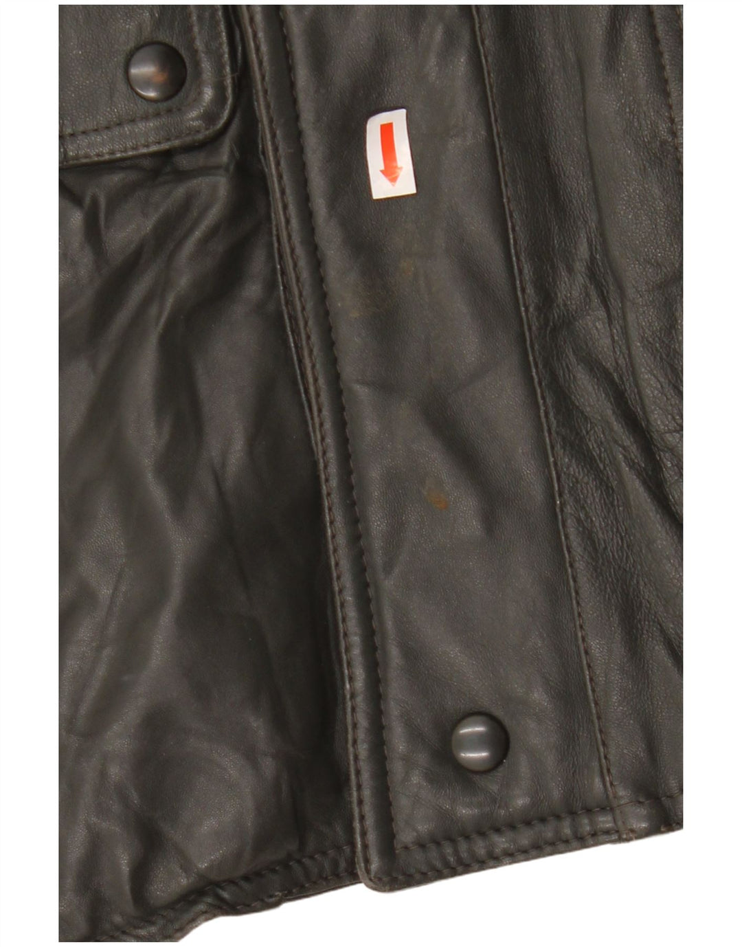 Jaqueta de couro militar masculina vintage UK 38 cinza médio