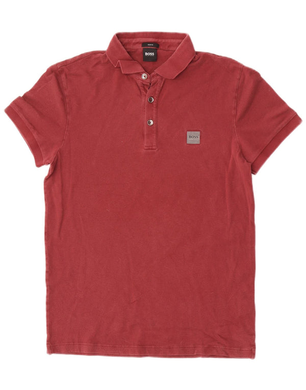 Camisa polo masculina Hugo Boss Slim Fit médio algodão marrom