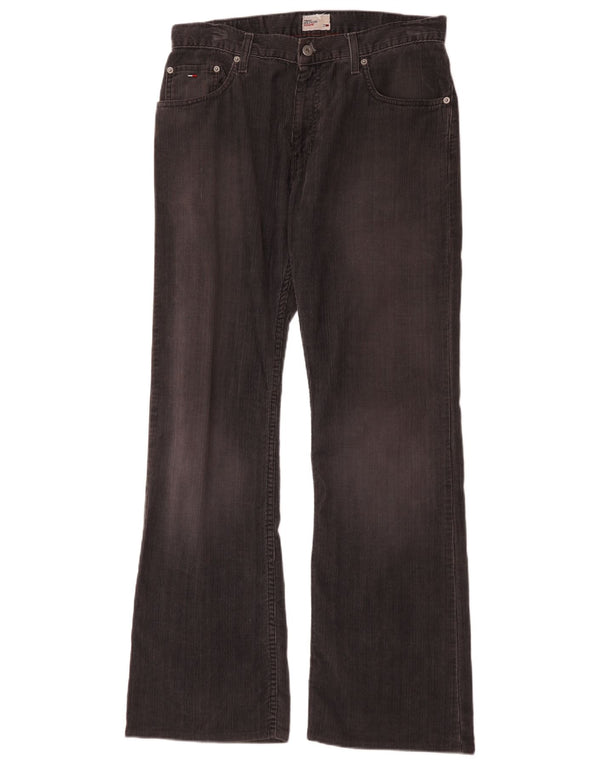 Calça masculina Tommy Hilfiger Bootcut veludo cotelê W32 L34 algodão cinza