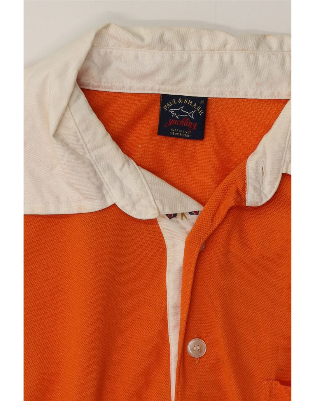 Camisa polo masculina de rugby PAUL & SHARK laranja médio
