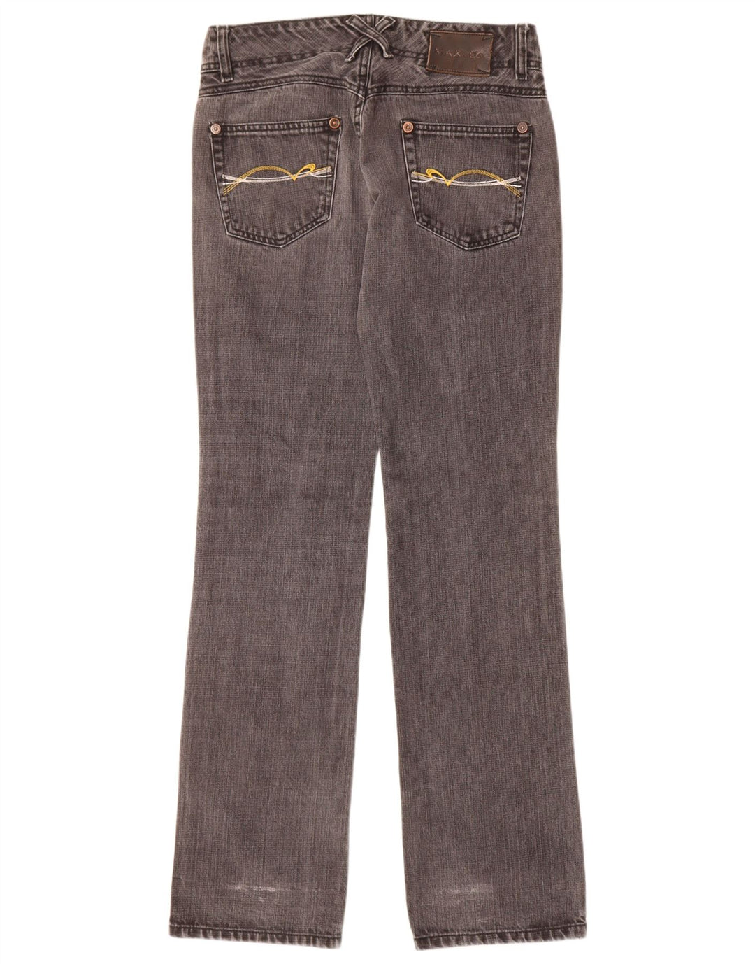 Jeans retos femininos Max & Co. W27 L33 algodão cinza