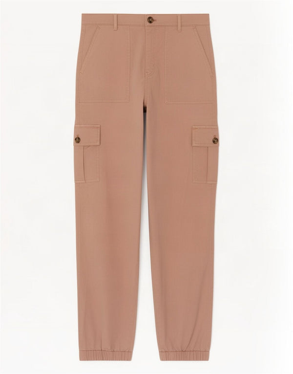 Calça cargo feminina de cintura alta Marks & Spencer Reino Unido 10 pequena W28 L29 rosa