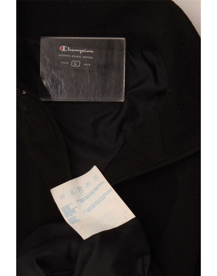 Jaqueta masculina de lã Champion UK 40 grande poliéster preto