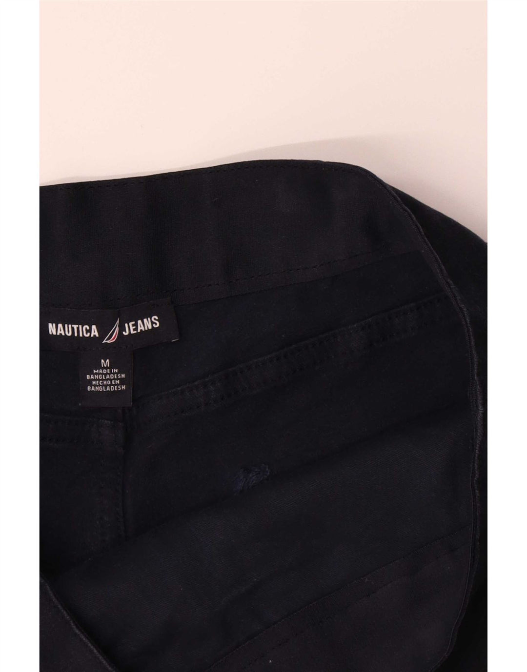 Shorts Chino feminino Nautica médio W30 algodão azul marinho