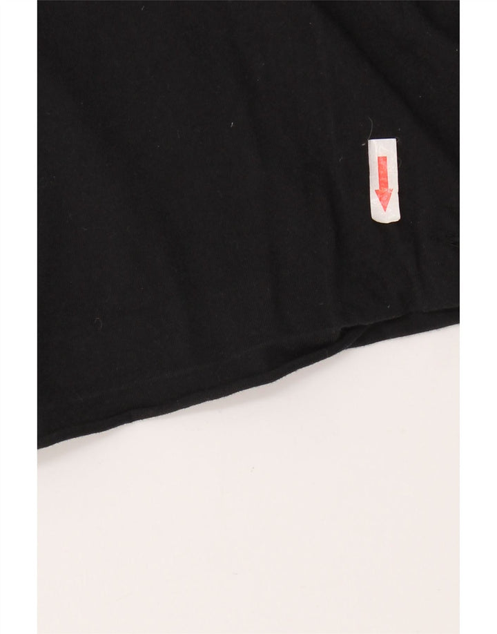 Camiseta gráfica masculina NIKE Top 10-11 anos médio preto algodão