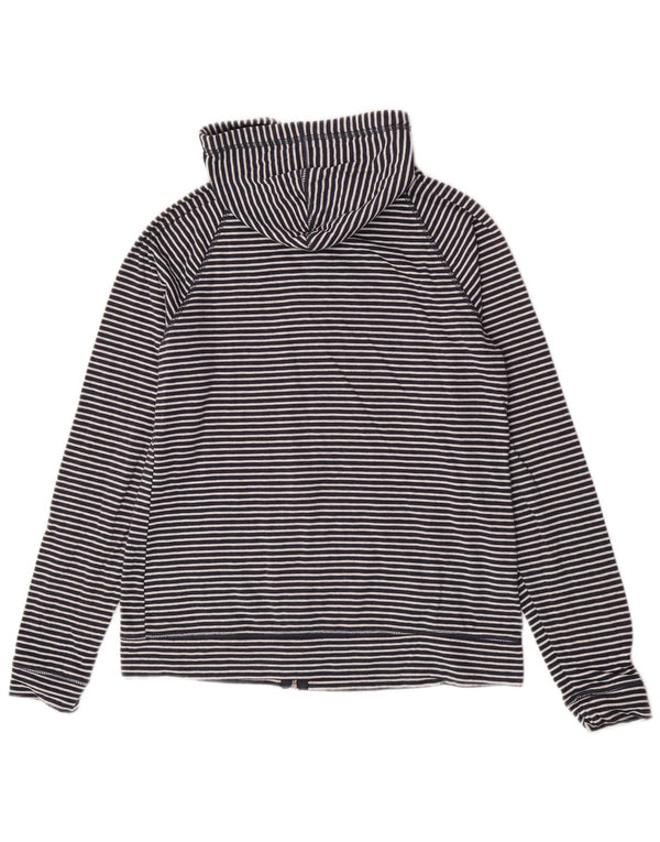 Suéter feminino com capuz e zíper Mountain Warehouse Reino Unido 14 grande listrado azul marinho