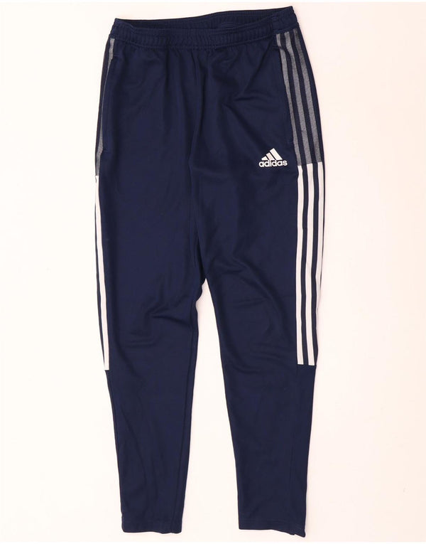 Calça de treino Adidas Aeroready masculina pequena azul marinho poliéster