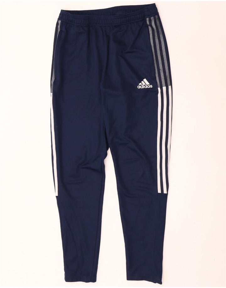 Calça de treino Adidas Aeroready masculina pequena azul marinho poliéster