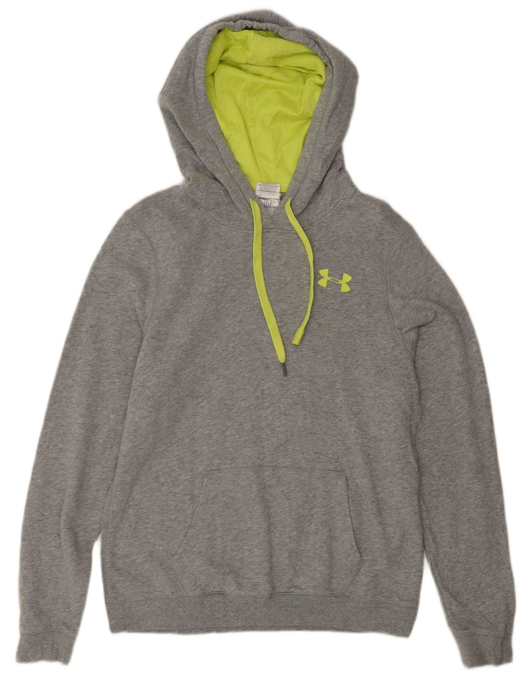 Under Armour feminino moletom com capuz UK 14 algodão cinza médio