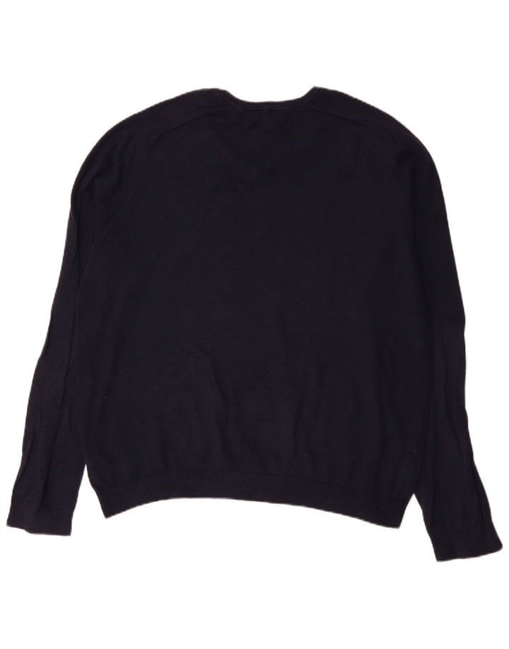 Suéter masculino Gap com decote em V XL azul marinho algodão