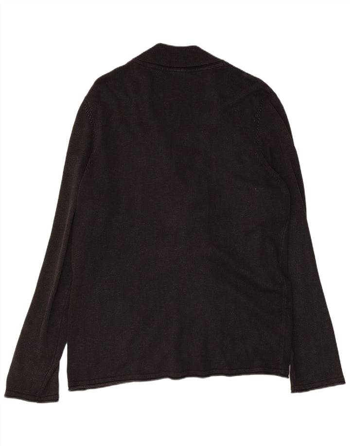 Suéter cardigã masculino DRYKORN grande algodão preto