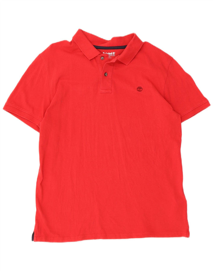 Camisa polo masculina TIMBERLAND Slim Fit médio algodão vermelho