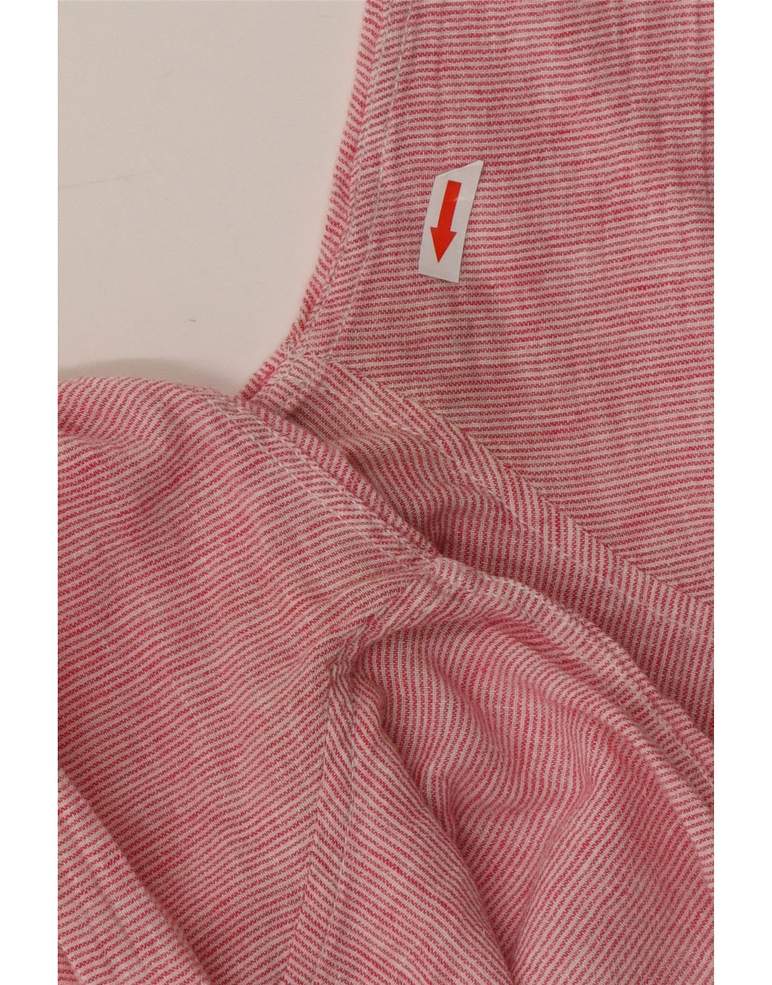 Blusa feminina pulôver DACK'S Reino Unido 16 grande linho rosa risca de giz