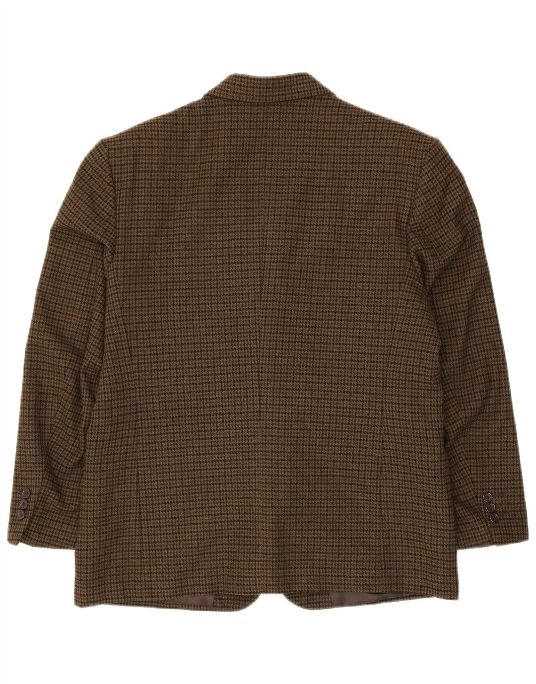 Jaqueta blazer masculina PETRELLI IT 51 grande cáqui houndstooth lã virgem