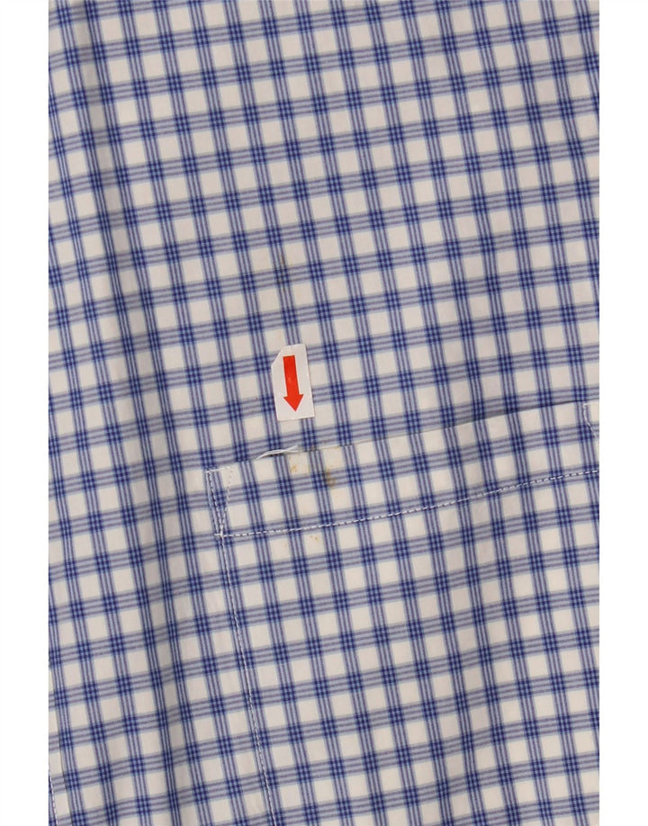Camisa masculina J. CREW XL azul xadrez algodão