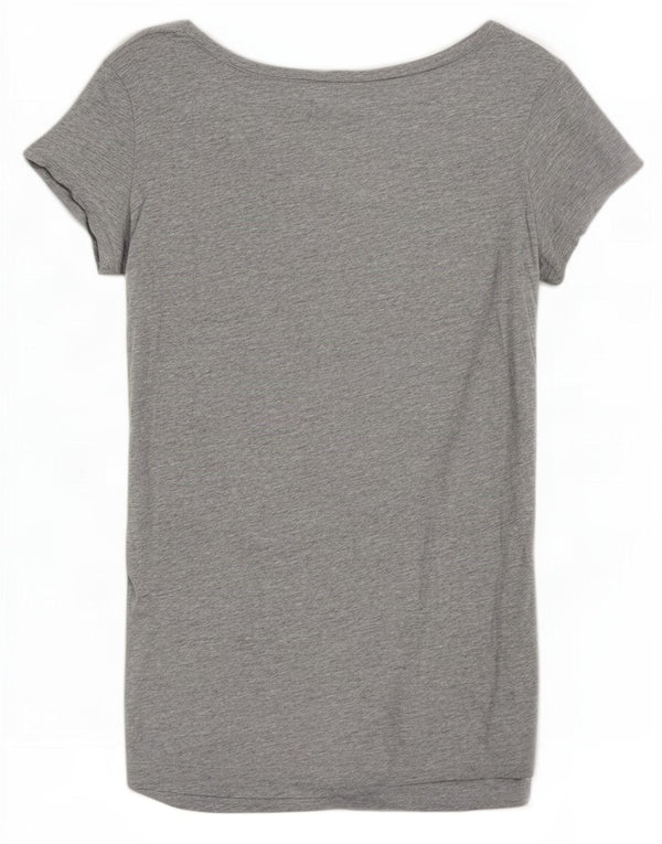 Camiseta feminina Benetton Peanuts Graphic UK 14 cinza médio manchado