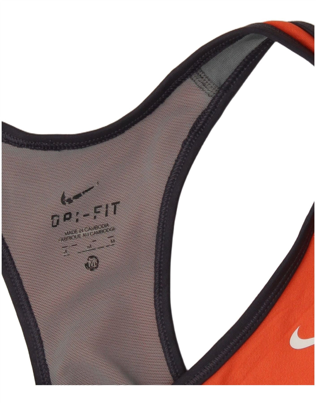 Nike Womens Dri Fit Vest Top UK 12 Médio Laranja Poliéster