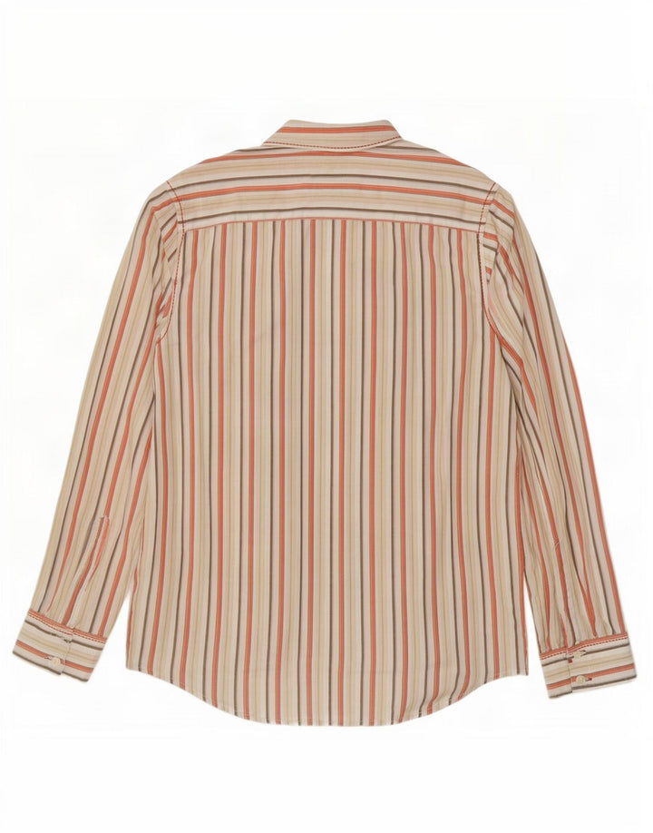 Camisa masculina Timberland grande listrada multicolorida de algodão
