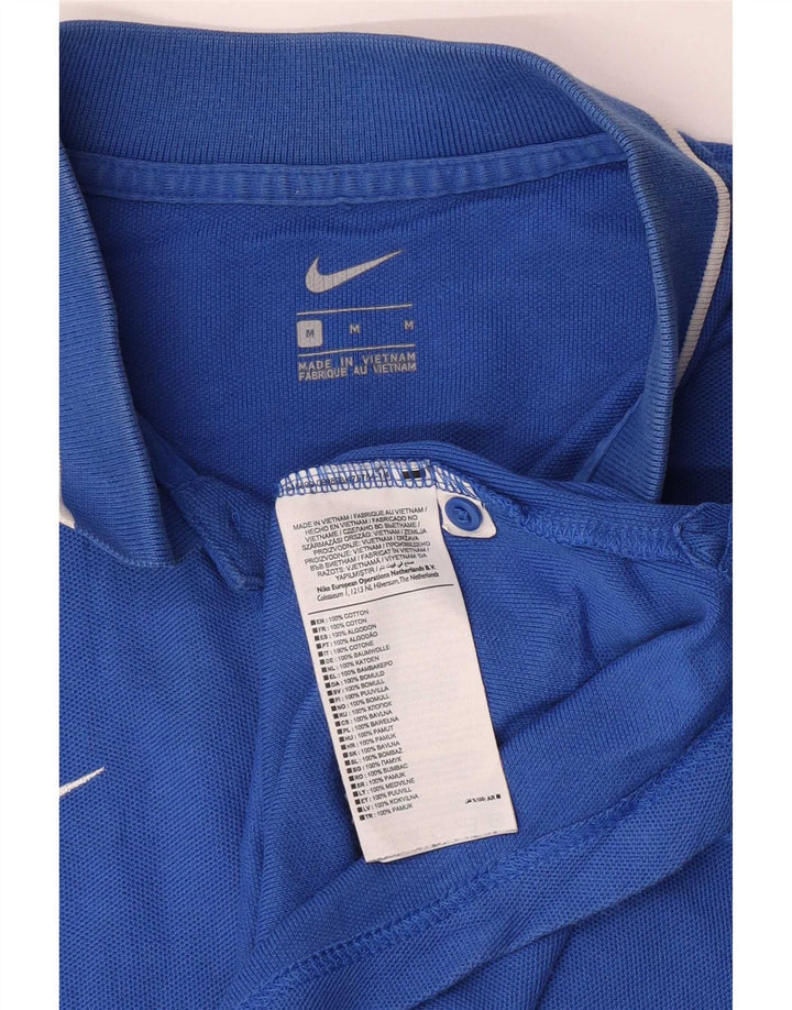 Camisa polo masculina Nike Graphic azul médio algodão