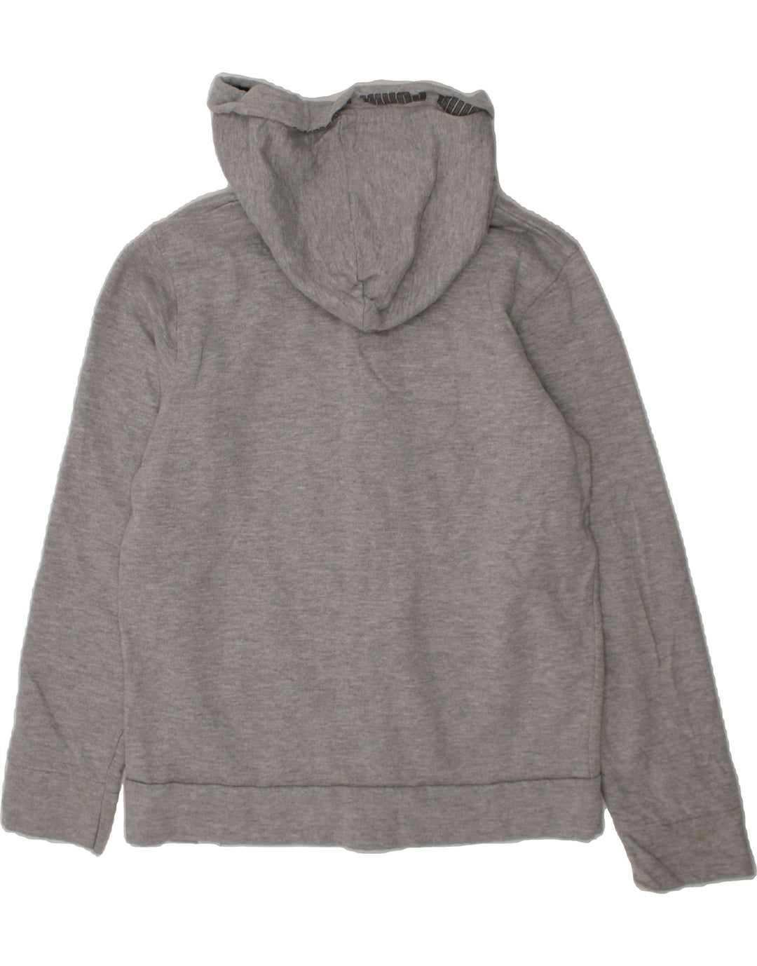 PUMA Boys Graphic Zip Hoodie Sweater 10-11 Years Medium Grey Cotton Vintage Puma and Second-Hand Puma from Messina Hembry 