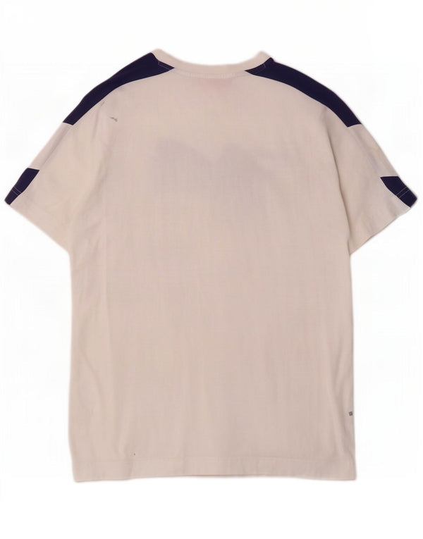 Camiseta masculina Puma Graphic Top médio branco colorblock algodão