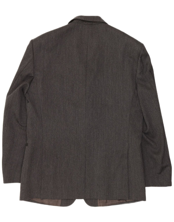 Jaqueta Blazer Cacharel Masculina com 3 Botões Reino Unido 40 Grande Cinza Clássico