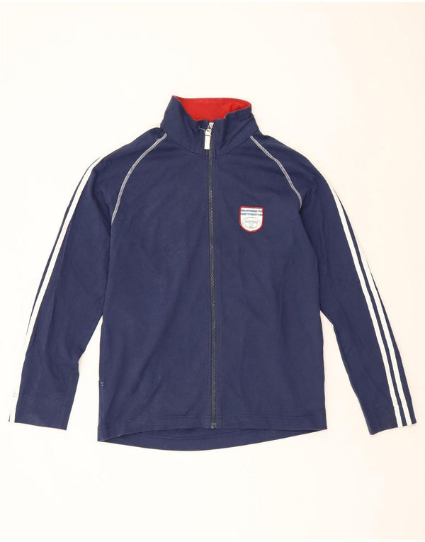 Sergio Tacchini Jaqueta masculina de agasalho gráfico grande algodão azul marinho
