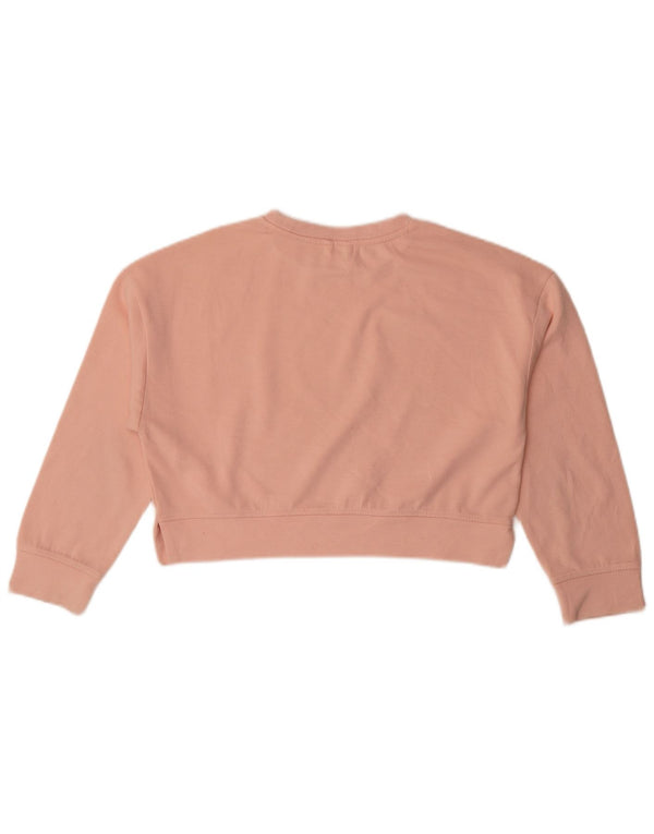 Zara Girls Crop Graphic Moletom Jumper 11-12 Anos Rosa
