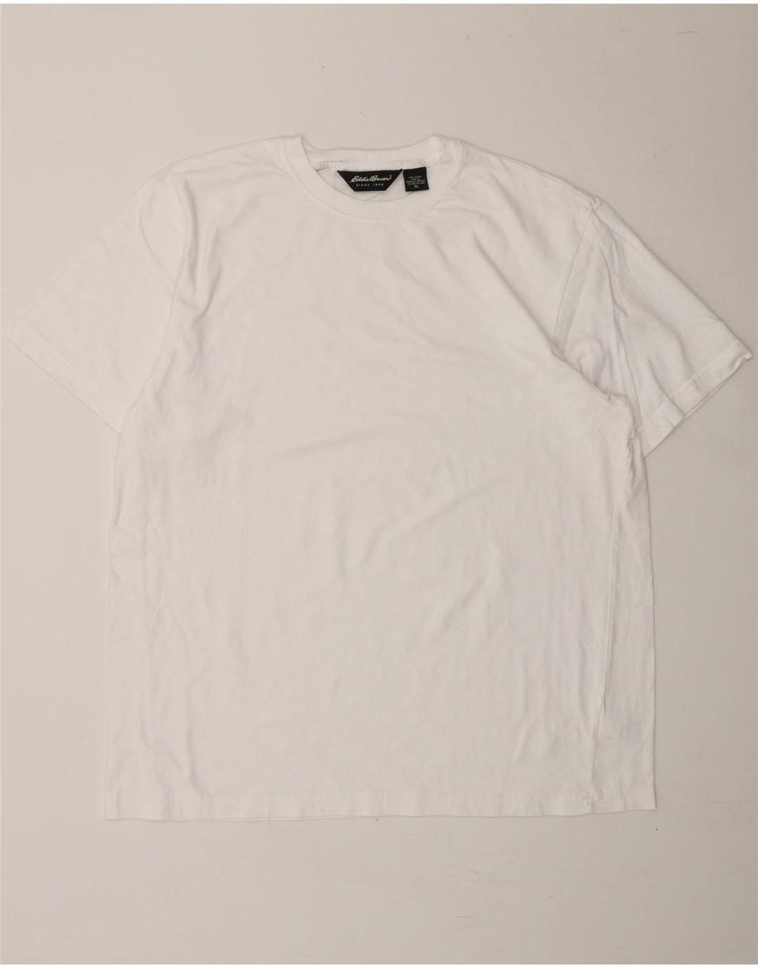 EDDIE BAUER Mens T-Shirt Top XL White Cotton Vintage Eddie Bauer and Second-Hand Eddie Bauer from Messina Hembry 