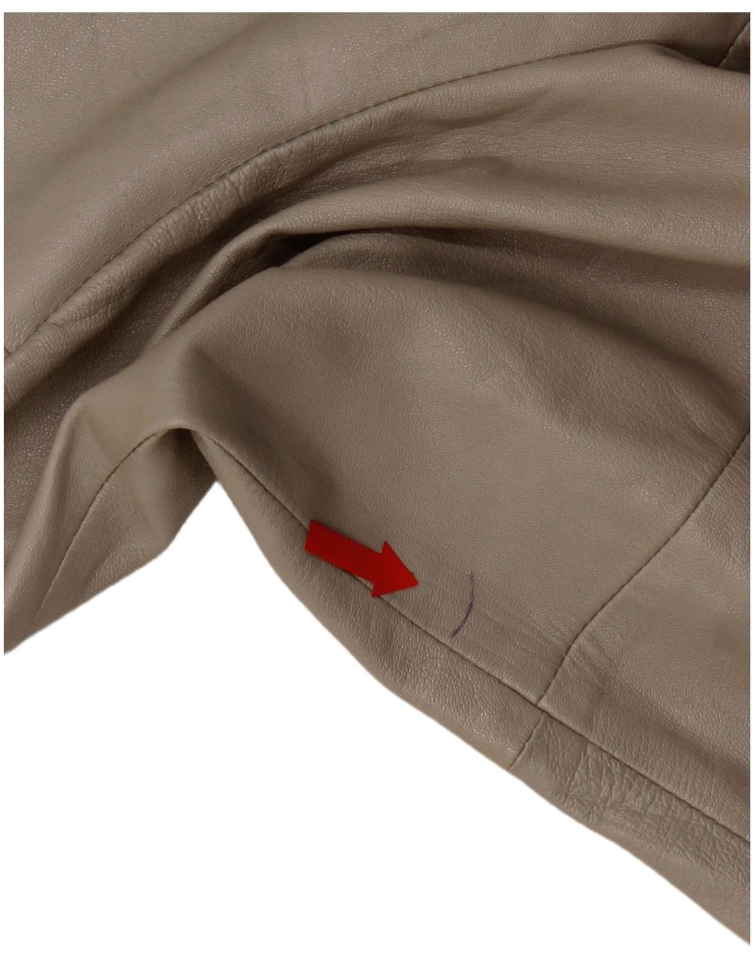 Jaqueta de couro feminina vintage IT 44 couro colorblock cinza médio