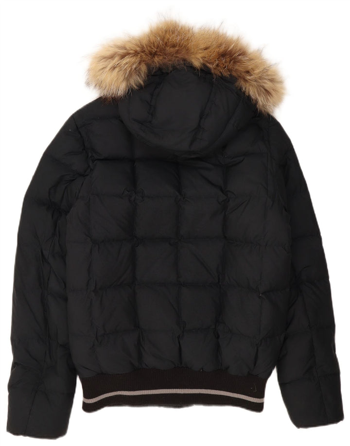 Jaqueta masculina acolchoada com capuz DOLOMITE Reino Unido 36 poliéster preto pequeno