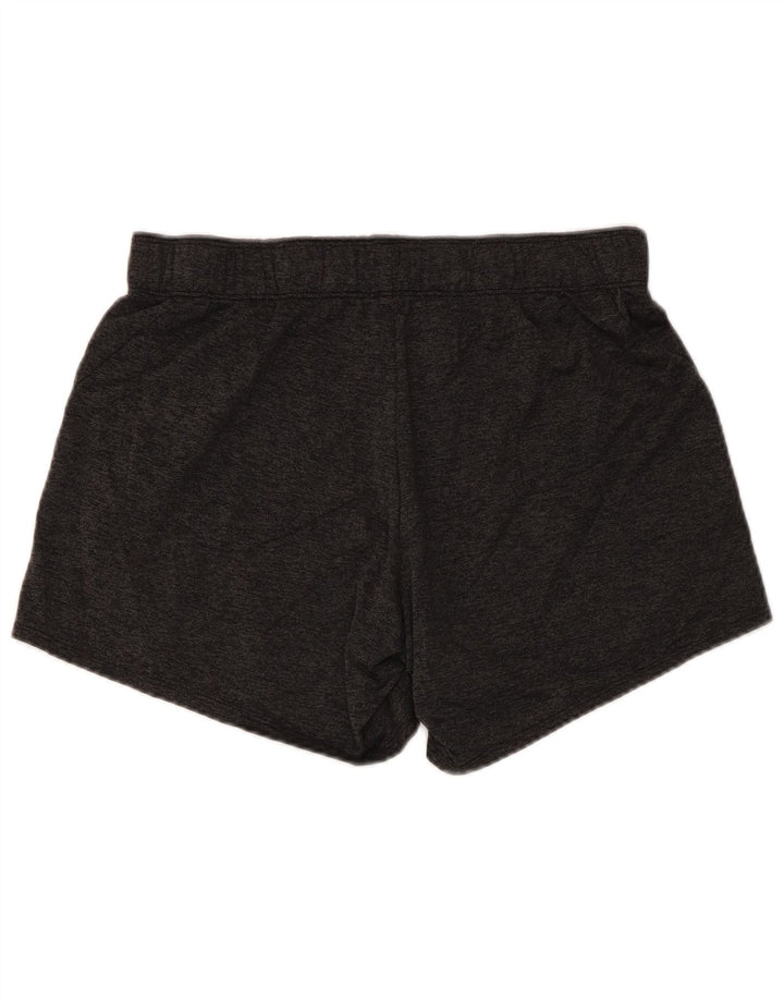 Shorts esportivos femininos Nike Dri Fit UK 14 poliéster cinza médio