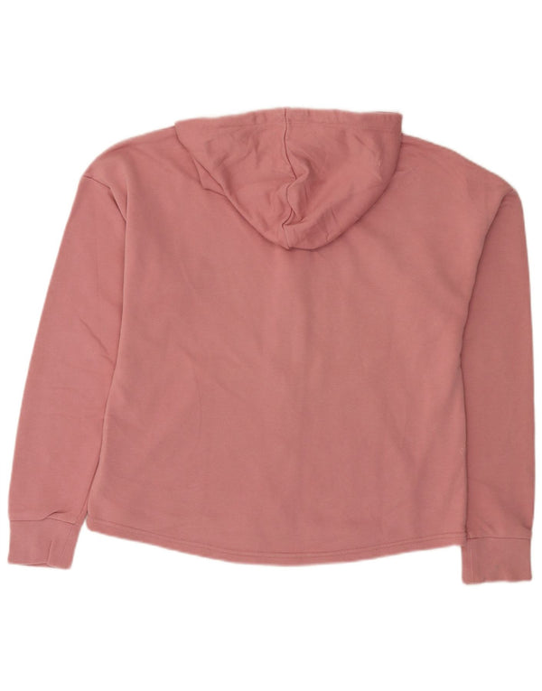 Suéter Puma feminino com capuz e zíper UK 18 XL algodão rosa
