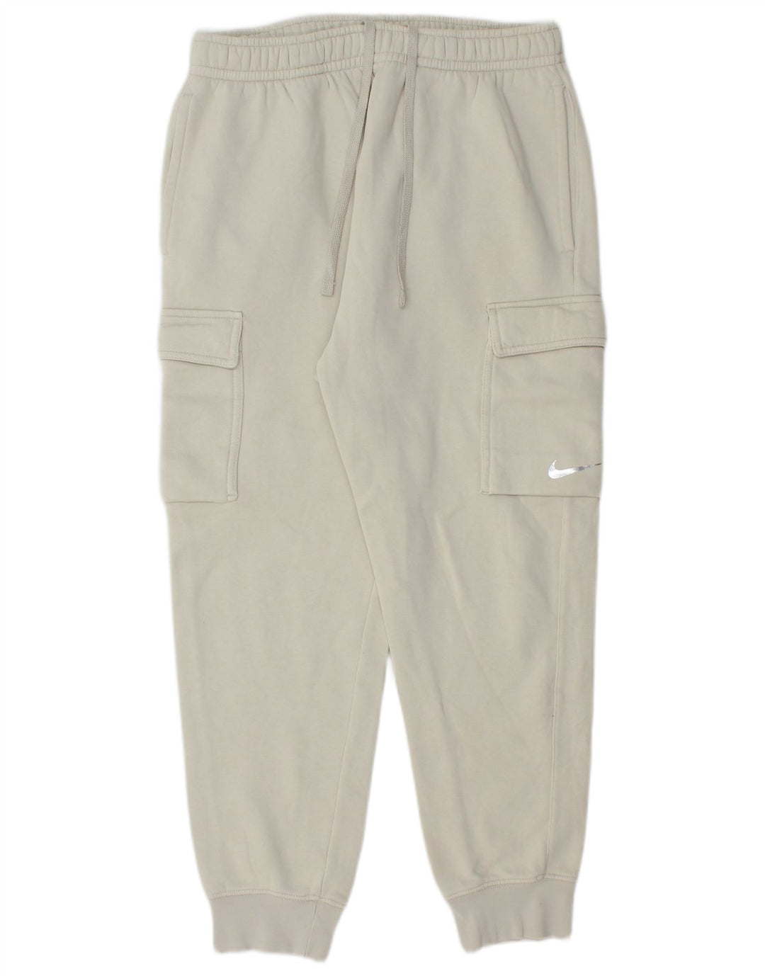 Nike Mens Standard Fit Calças de treino Joggers Médio Algodão Branco
