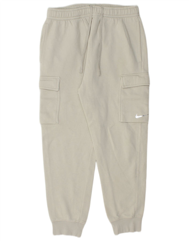 Nike Mens Standard Fit Calças de treino Joggers Médio Algodão Branco