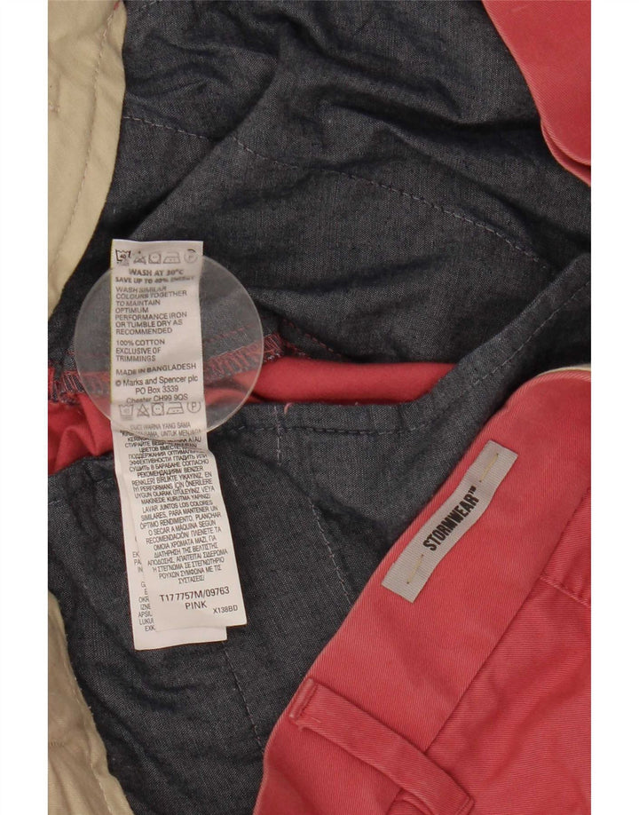 Shorts Chino masculino Marks & Spencer W36 grande algodão rosa