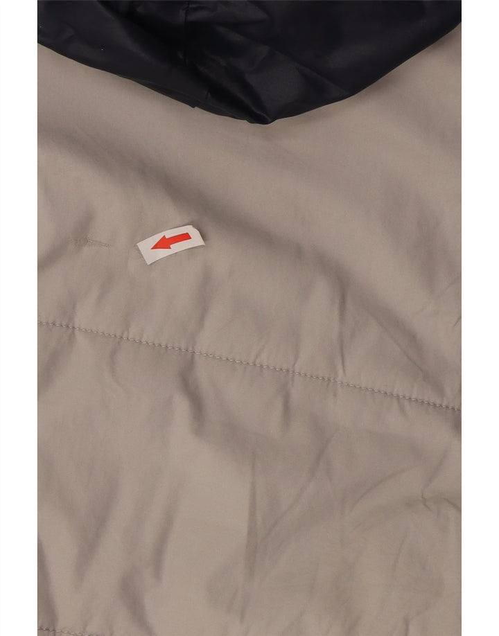 Jaqueta masculina Fila com capuz acolchoada UK 38 algodão cinza médio
