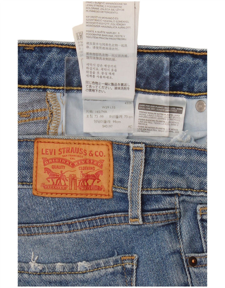 Calça jeans feminina LEVI'S 712 Slim W29 L32 azul algodão