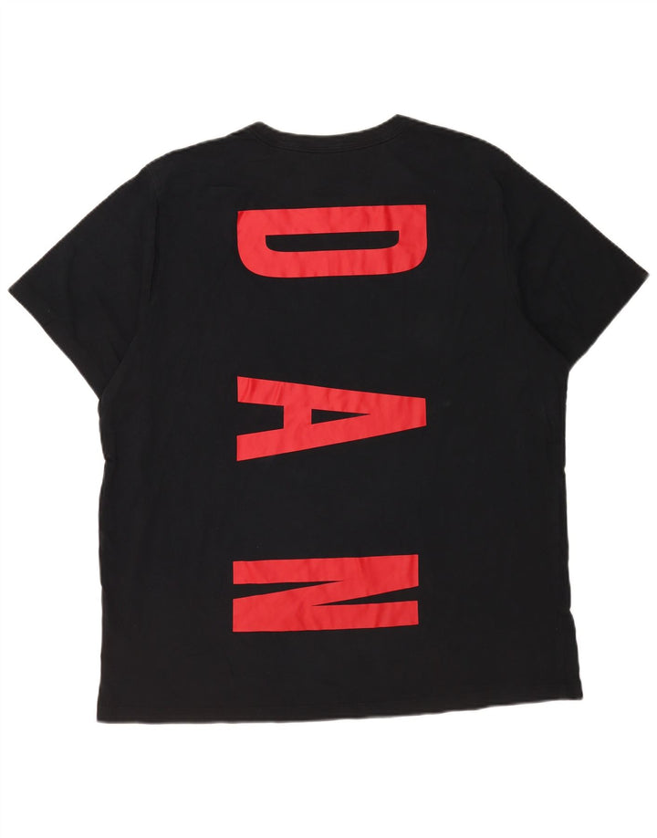 Camiseta Jordan masculina gráfica Top XL algodão preto