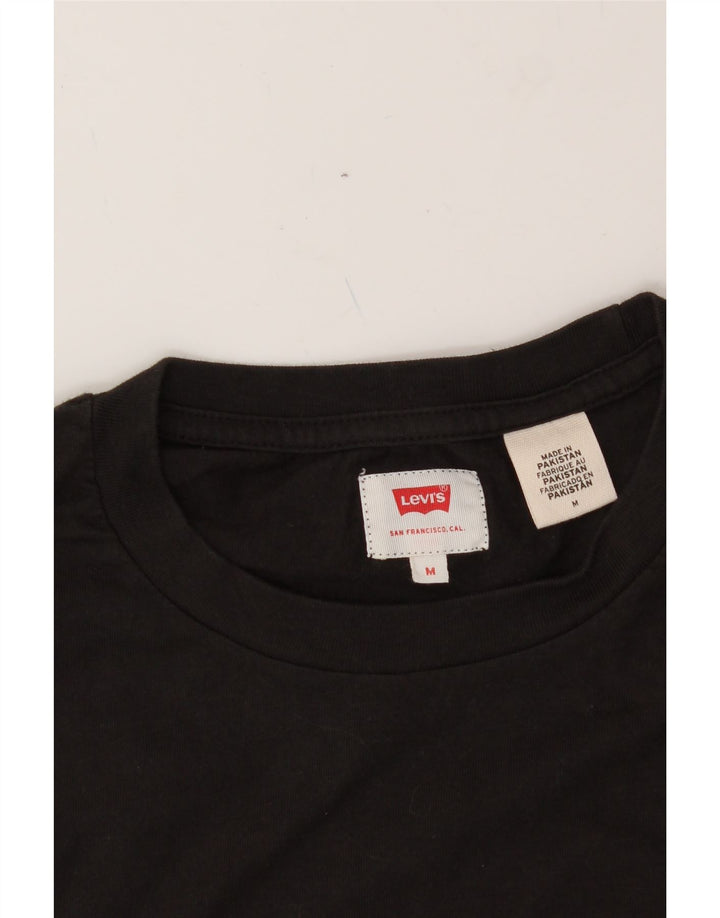 LEVI'S Mens T-Shirt Top Medium Black Vintage Levi's and Second-Hand Levi's from Messina Hembry 