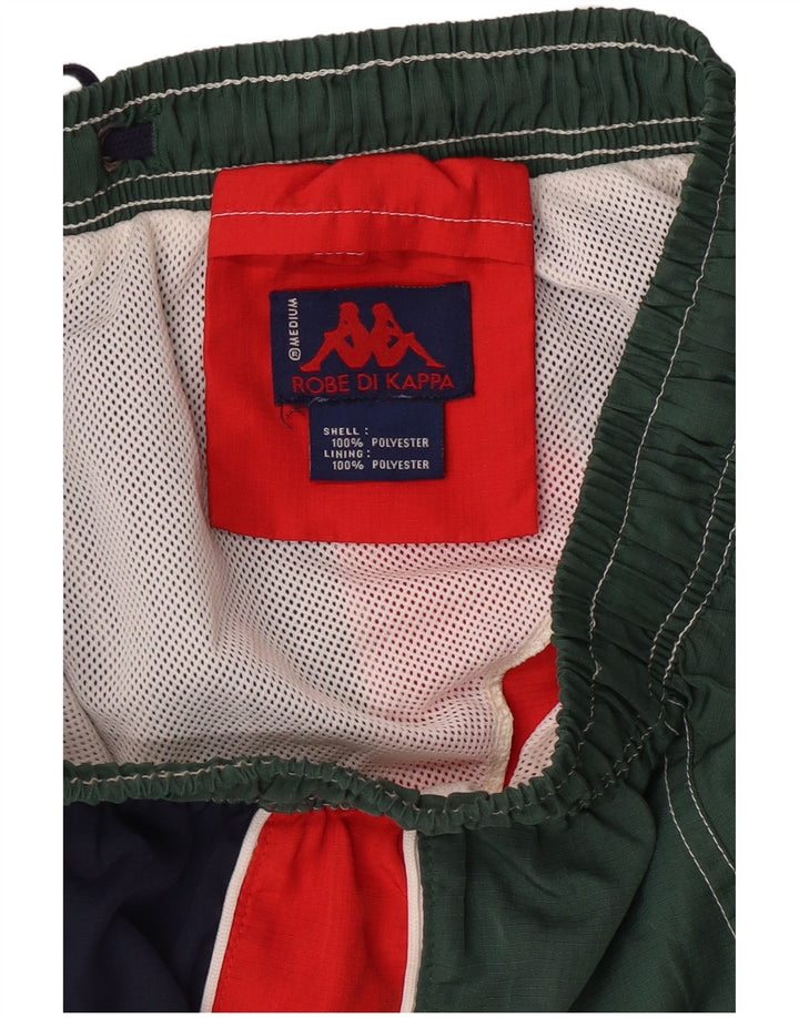 Shorts de natação masculino KAPPA poliéster colorblock verde médio