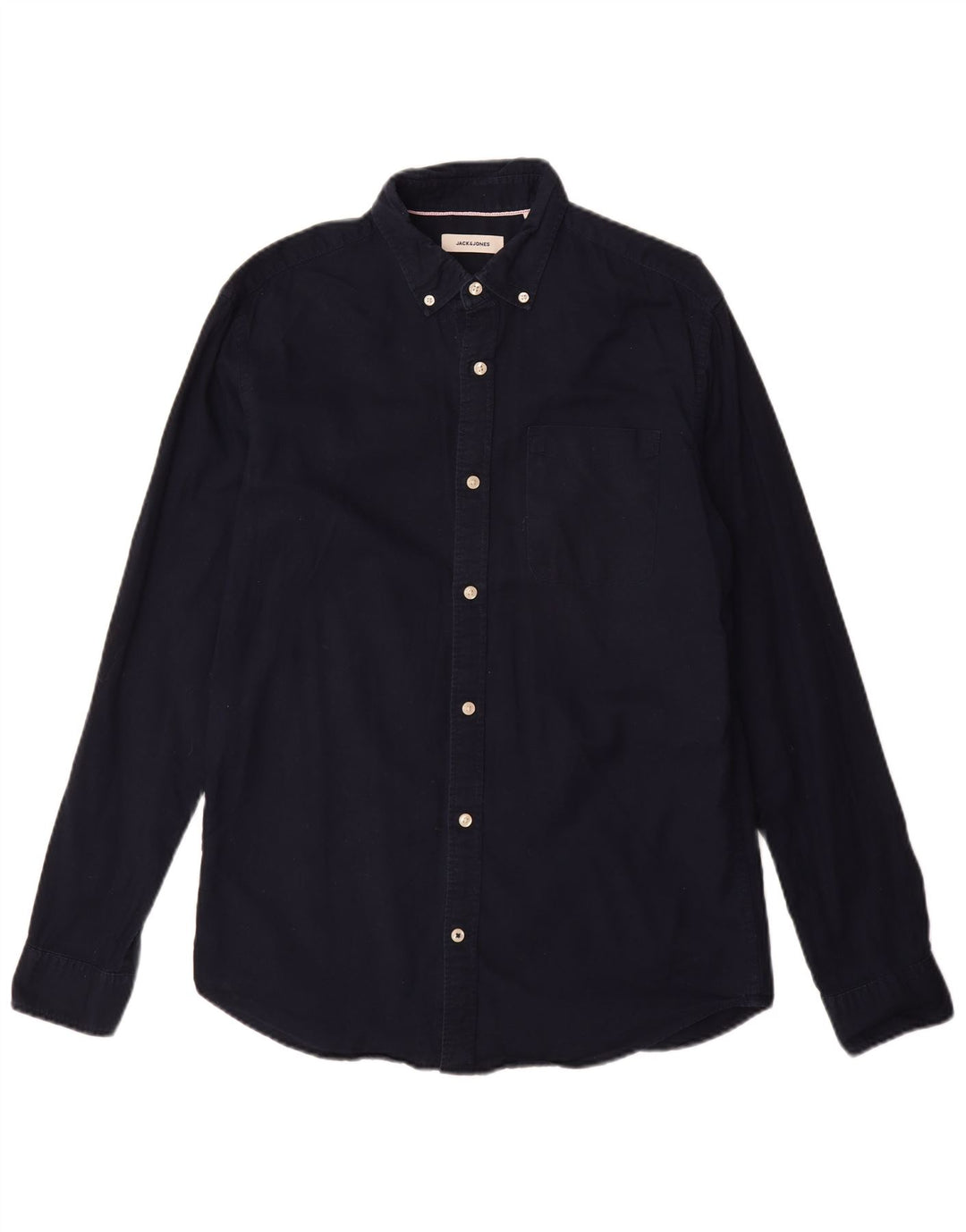 Camisa masculina Jack & Jones média azul marinho algodão