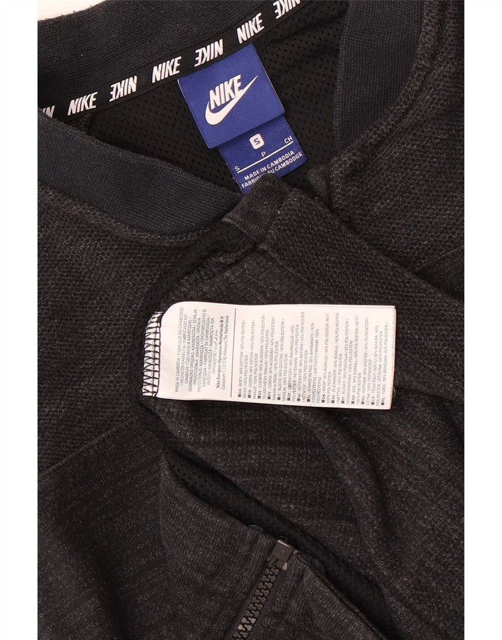 Nike Mens Treino Top Jacket Pequeno Algodão Listrado Cinza