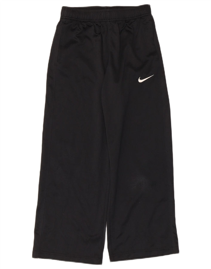 Calça de treino feminina Nike Capri com perna larga UK 12 poliéster preto médio
