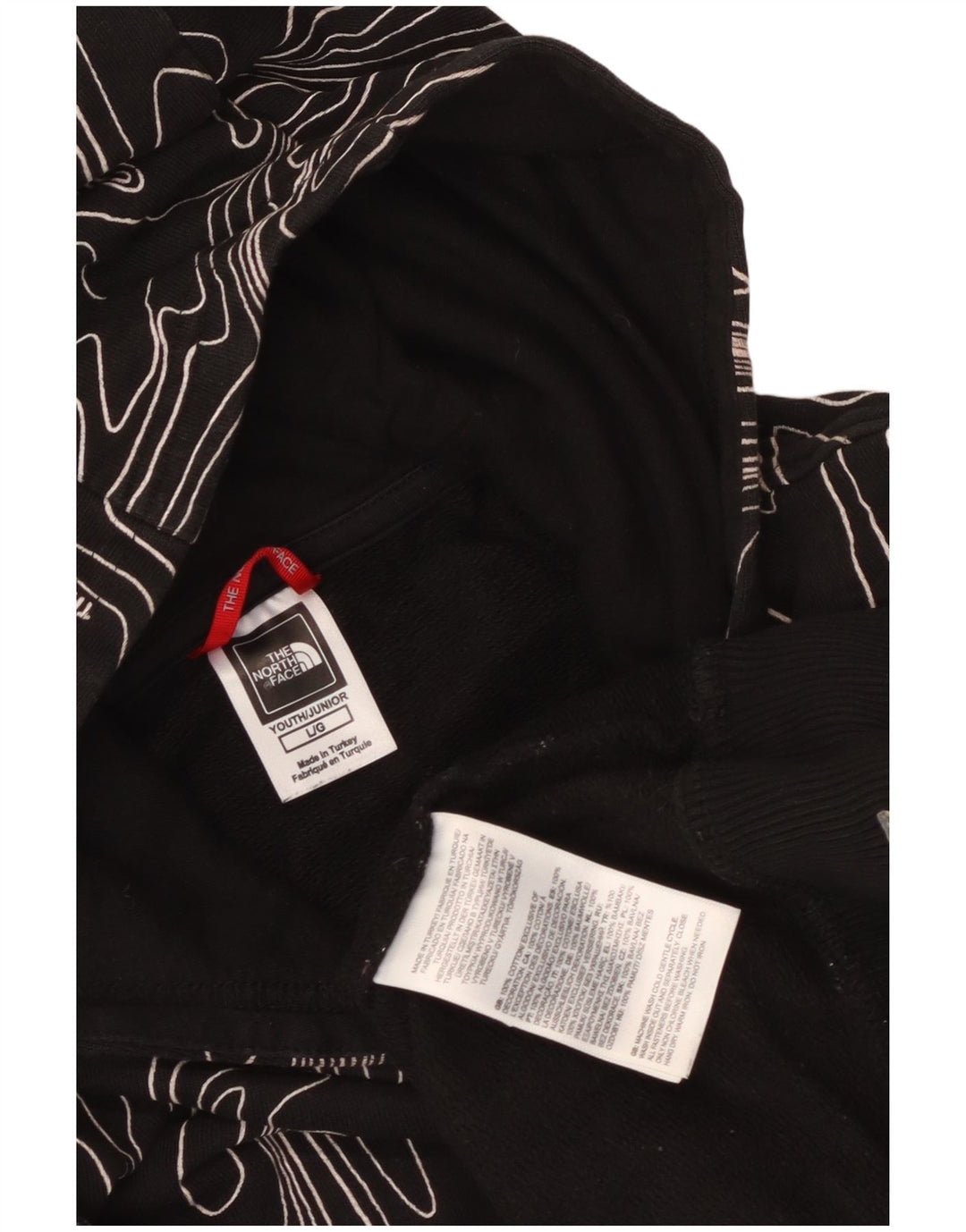 Suéter com capuz The North Face Boys Abstract Pattern 11-12 anos grande preto