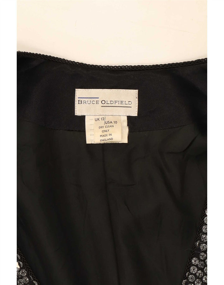 Jaqueta Blazer Feminina Bruce Oldfield Reino Unido 12 Médio Prata