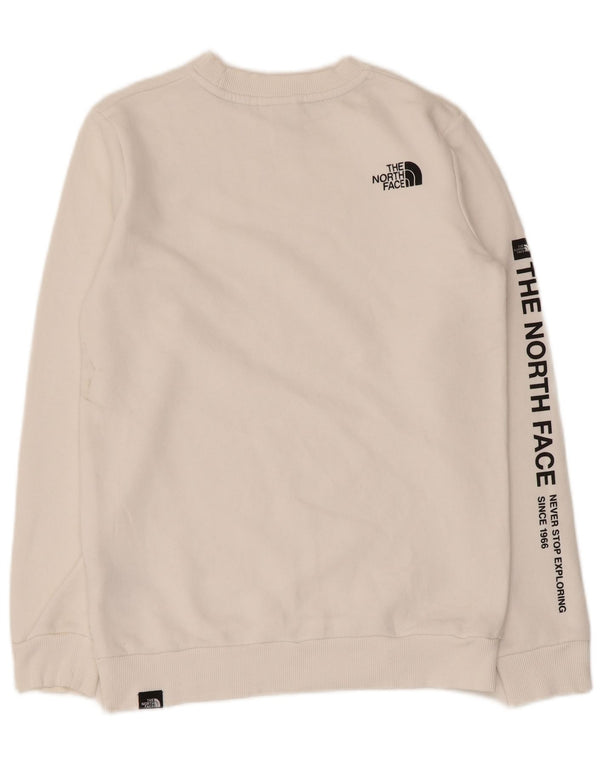Suéter gráfico feminino The North Face UK 6 XS algodão branco